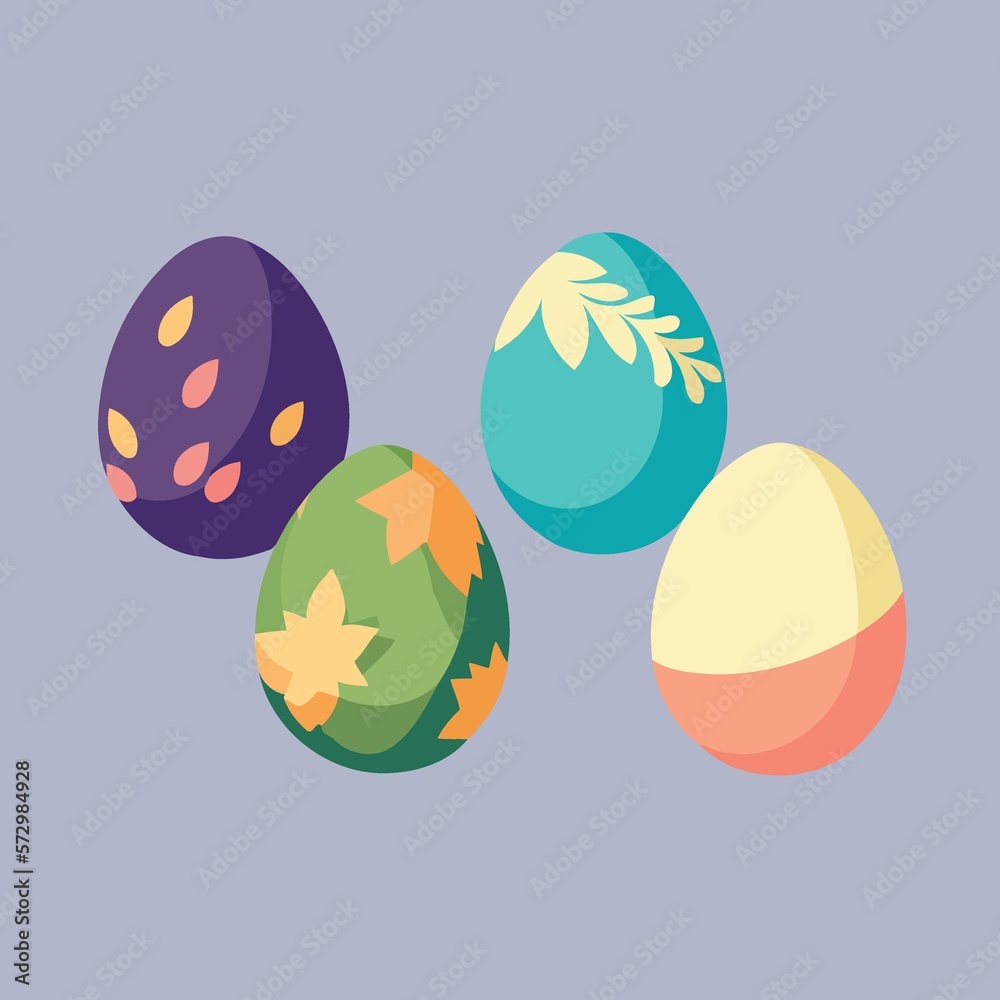 food themed colorful easter eggs collection created with Generative AI technology food themed colorful easter eggs collection created with Generative AI technology