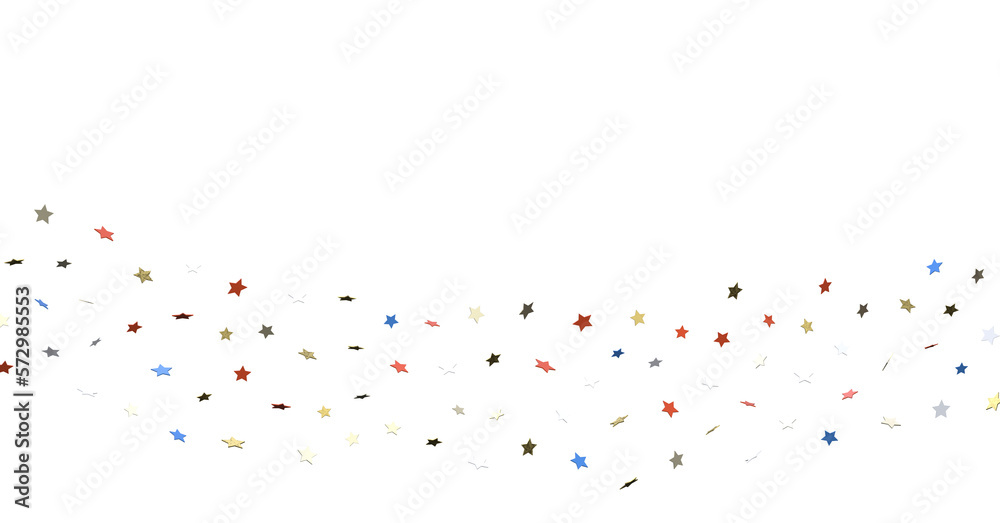 Stars - Festive background with confetti in the shape of stars in the color of the American flag. Stars - Festive background with confetti in the shape of stars in the color of the American flag.