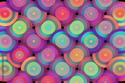 Colorful circles background wallpaper concept  Generated by AI