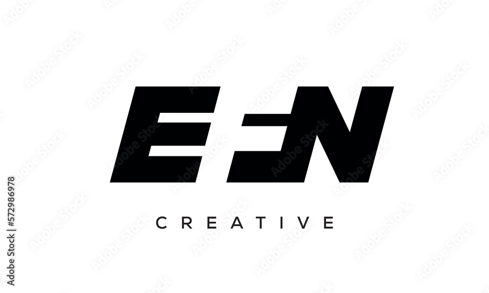 EFN letters negative space logo design. creative typography monogram vector EFN letters negative space logo design. creative typography monogram vector