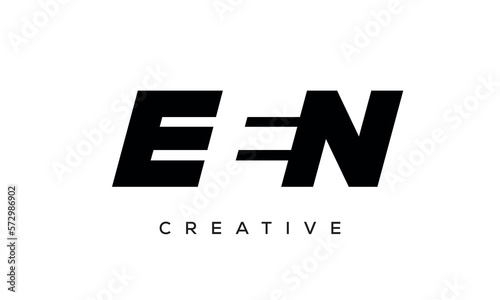 EEN letters negative space logo design. creative typography monogram vector