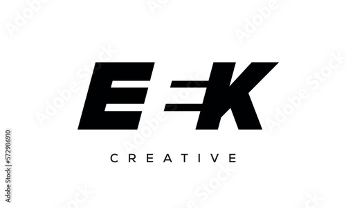 EEK letters negative space logo design. creative typography monogram vector