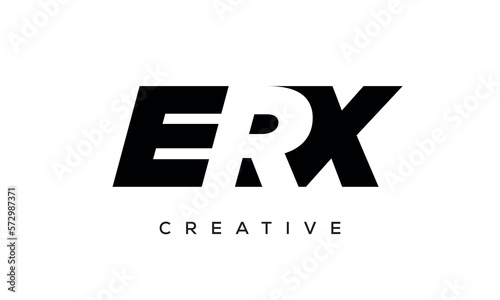 ERX letters negative space logo design. creative typography monogram vector