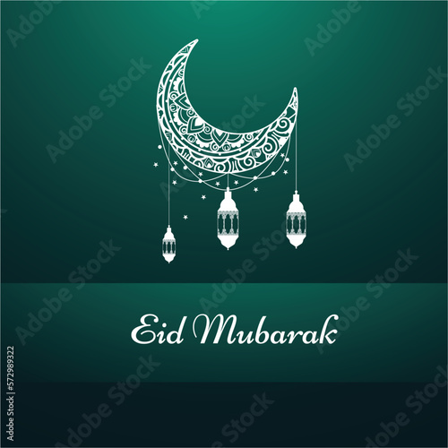 islamic ramadan and eid aladha mubarak with makkah and madinah illustration vector.