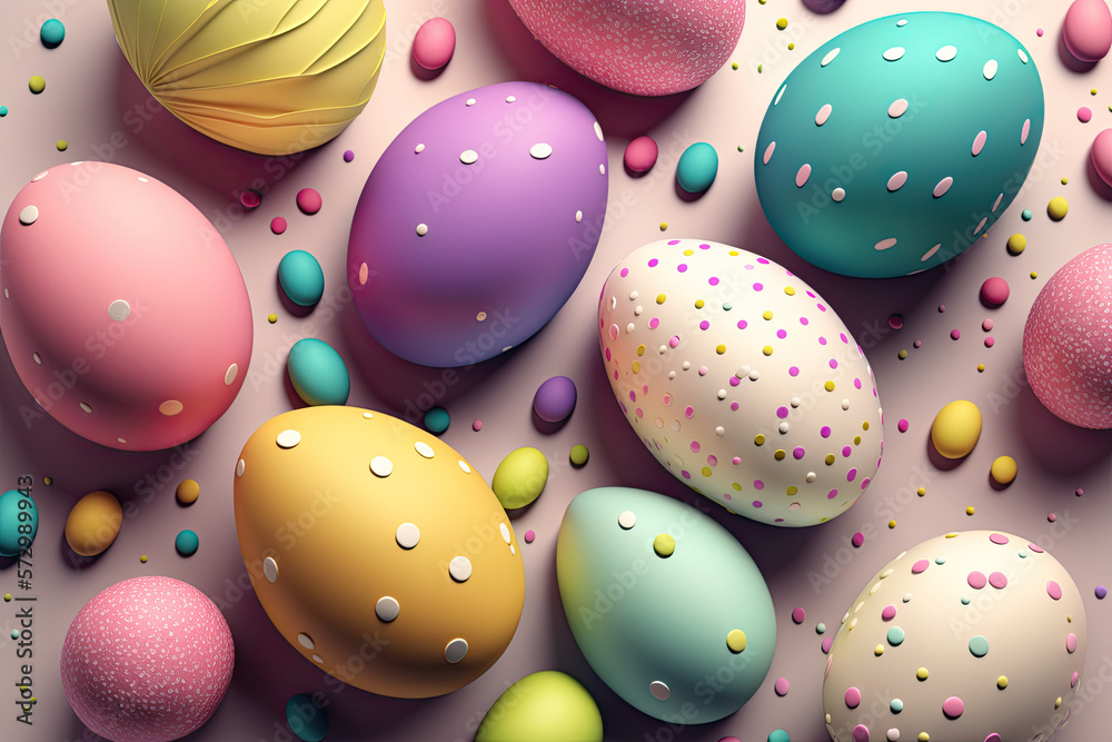 Easter eggs, cute, colorful, adorable, ornate designs, illustration, spring, holiday, decoration