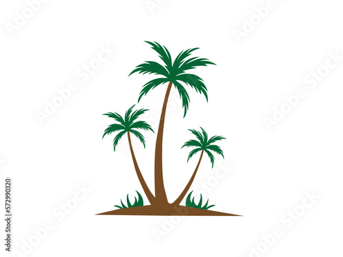 Palm tree vector design and illustration.