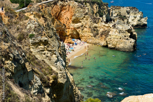 Secluded beach Lagos Algarve Portugal