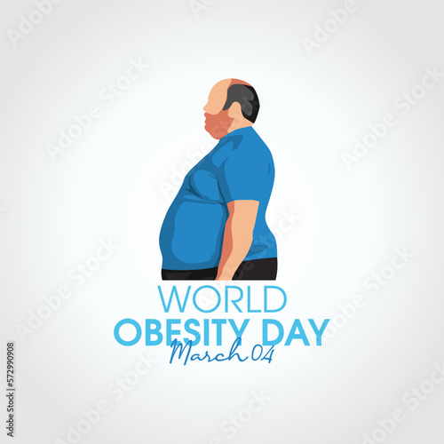vector graphic of world obesity day good for world obesity day celebration. flat design. flyer design.flat illustration.