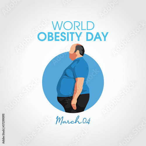 vector graphic of world obesity day good for world obesity day celebration. flat design. flyer design.flat illustration.
