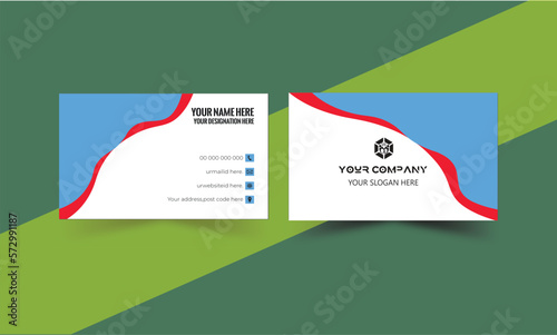 Modern Business Card - Creative and Clean Business Card Template. Creative and modern business card template.Double sided business card template modern and clean style.