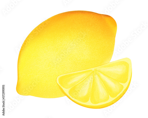 Lemon with slice