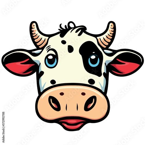 Wallpaper Mural cow mammal animal head created with Generative AI technology Torontodigital.ca