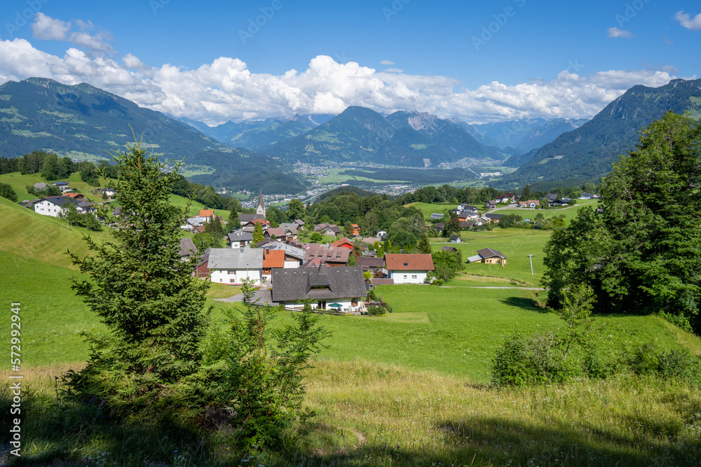 Village of Gurtis near Nenzing, Walgau Valley, State of Vorarlberg, Ausria