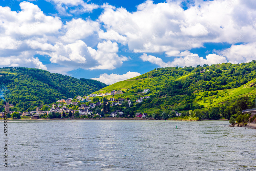 Rhein Rhine river in Loreley, Oberwesel, Rhein-Lahn-Kreis, Rhineland-Palatinate, Rheinland-Pfalz, Germany Rhein Rhine river in Loreley, Oberwesel, Rhein-Lahn-Kreis, Rhineland-Palatinate, Rheinland-Pfalz, Germany