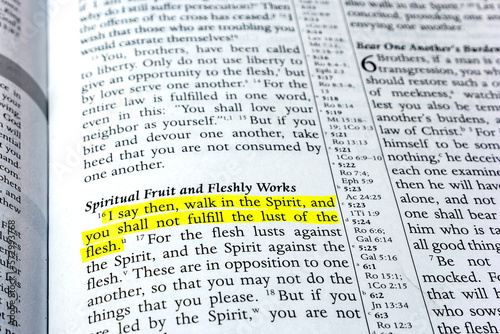 Obraz na płótnie Galatians chapter 5 verse 16