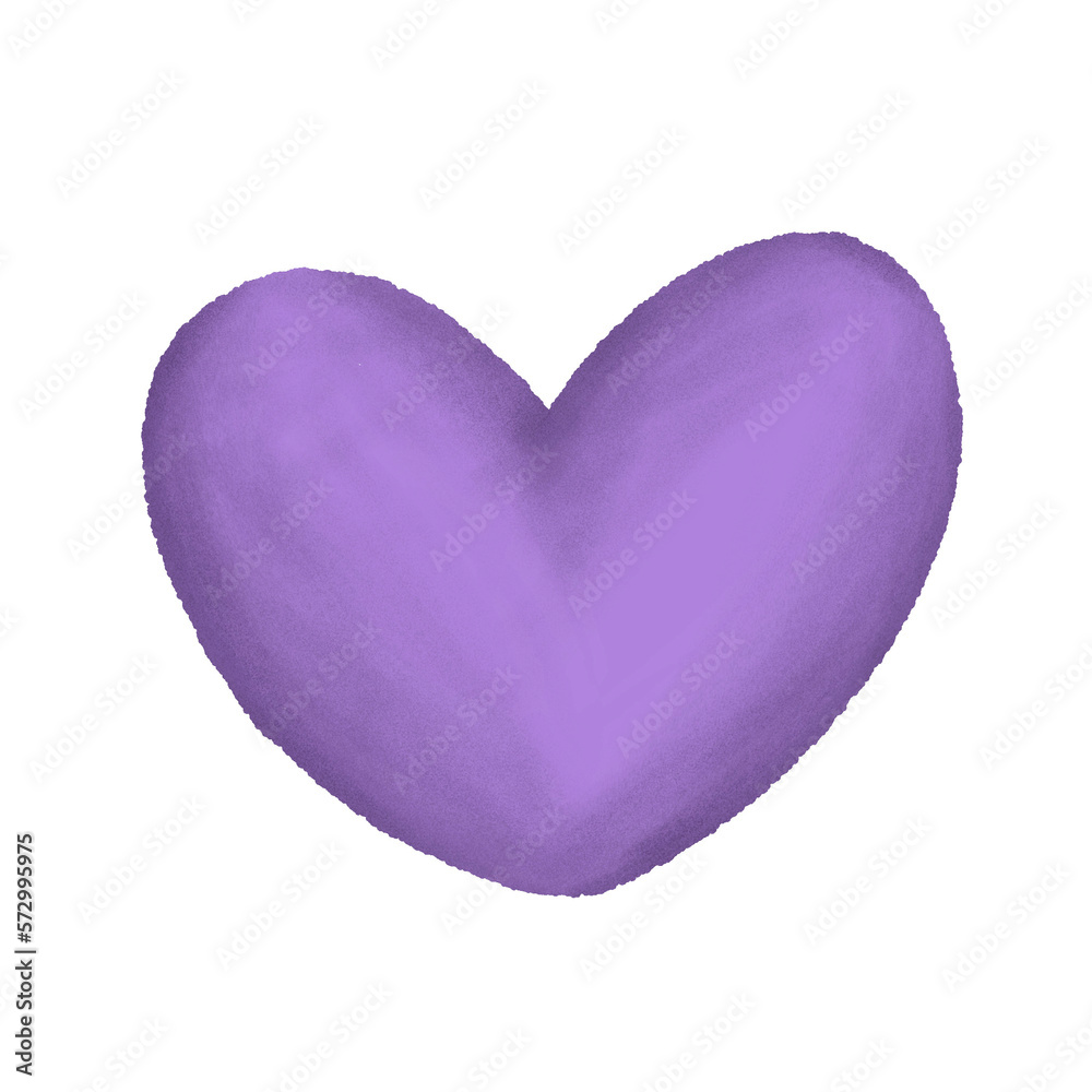 purple heart isolated on white