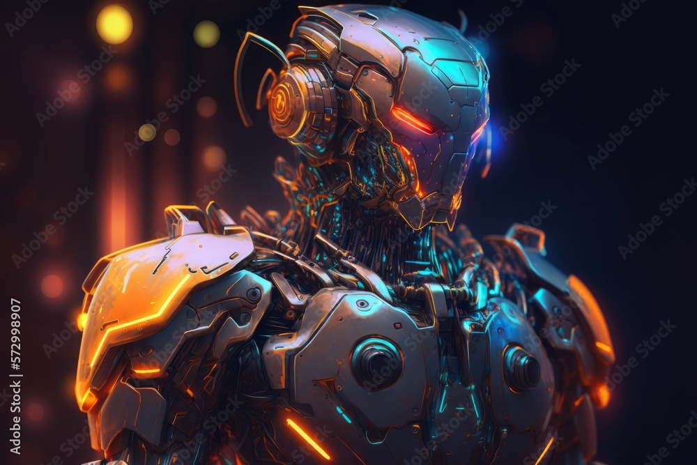 Fototapeta premium Generative AI of Futuristic Robot