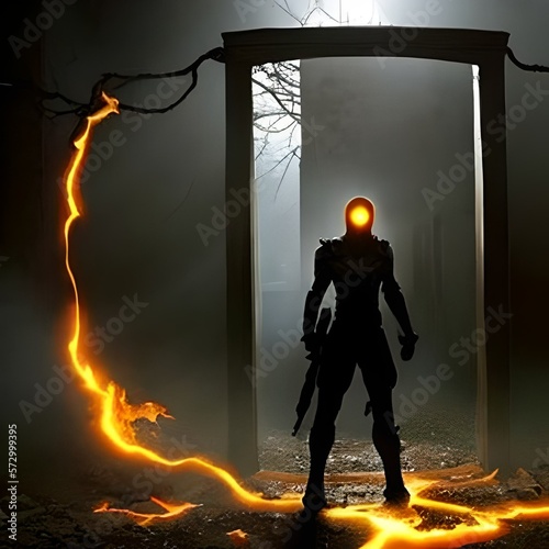 man in a mask. AI