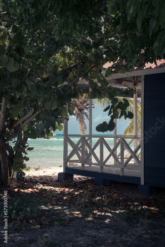 House on the beach in the Caribbean