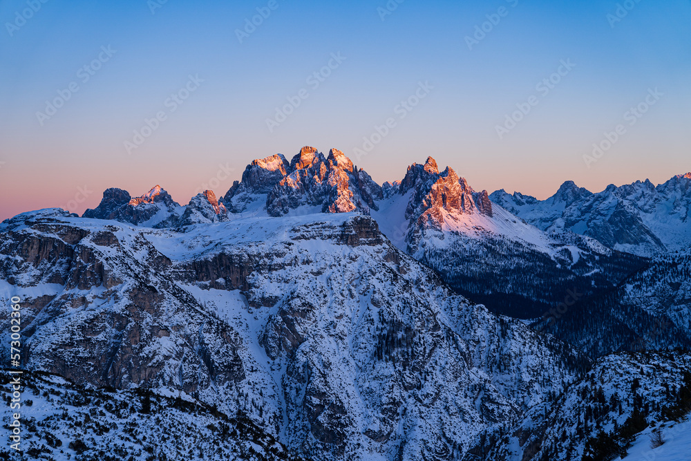 Sonnenuntergang in den Dolomiten 