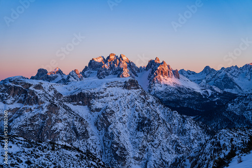 Sonnenuntergang in den Dolomiten 