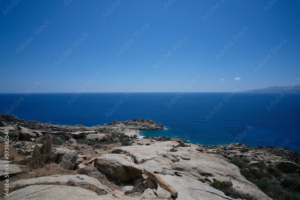 The beautiful turquoise sandy beach of Sapounohoma in Ios Greece The beautiful turquoise sandy beach of Sapounohoma in Ios Greece
