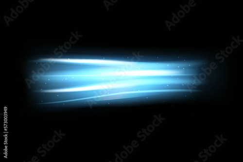 Light blue Twirl. Curve light effect of blue line. Luminous blue circle. Abstract light speed motion effect.