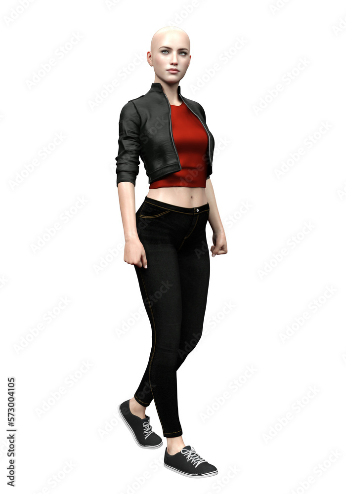 3d illustration render white woman urban fantasy contemporary isolated 3d illustration render white woman urban fantasy contemporary isolated