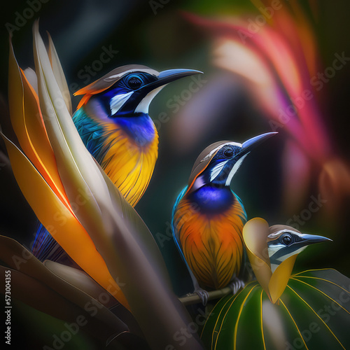 birds of paradise. Ia Generative