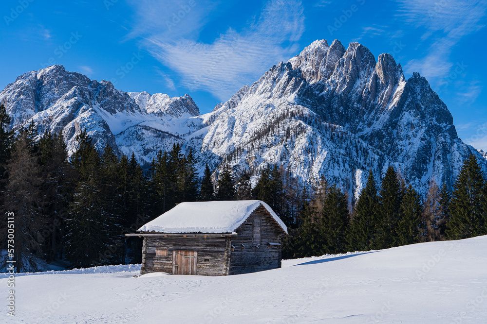 Ausblick auf den Spitzkofel in den Lienzer Dolomiten 