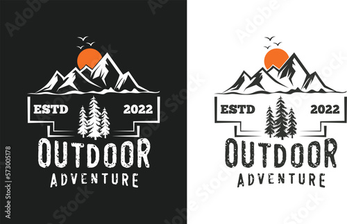 Outdoor mountain hiking adventures t-shirt design