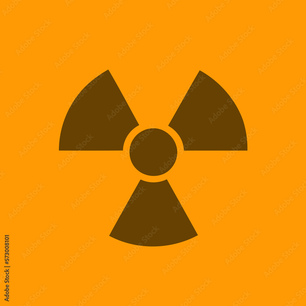 minimalist symbol representing nuclear danger created with Generative AI technology minimalist symbol representing nuclear danger created with Generative AI technology