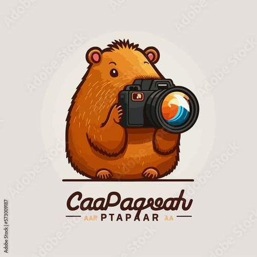 capybara photograph as a funny way to illustrate nature photogra created with Generative AI technology