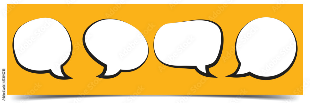 Talk bubble speech icons. Cloud speech bubbles collection. Talk and think vector set Talk bubble speech icons. Cloud speech bubbles collection. Talk and think vector set