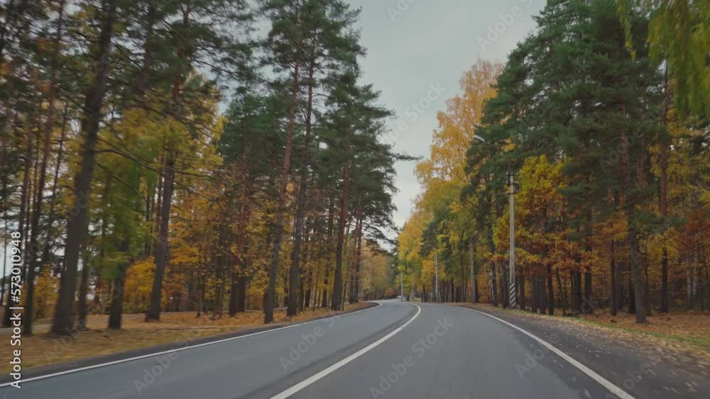 4k: Driving a car along an autumn suburban road Zelenogorsk, Saint-Petersburg, Russia 4k: Driving a car along an autumn suburban road Zelenogorsk, Saint-Petersburg, Russia
