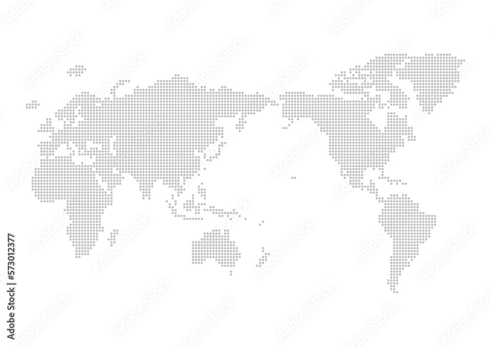 グレーの世界地図 - 角が丸い四角いで作ったドットのワールドマップ
グレーの世界地図 - 角が丸い四角いで作ったドットのワールドマップ