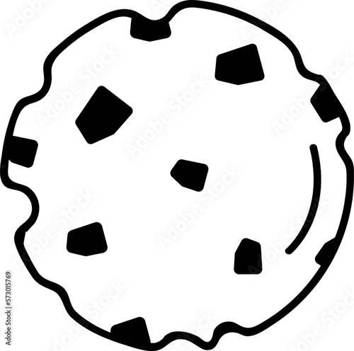 chocolate chip cookies line art style