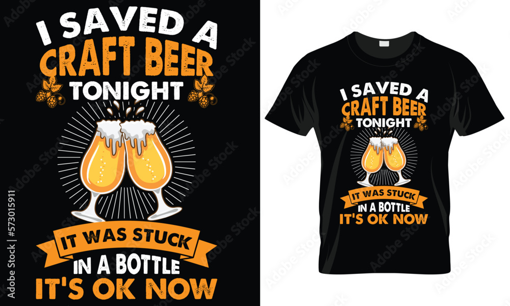 Craft beer Typography T-Shirt Vector Design