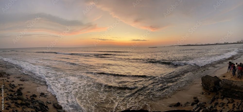 Obraz premium sunset in the brach