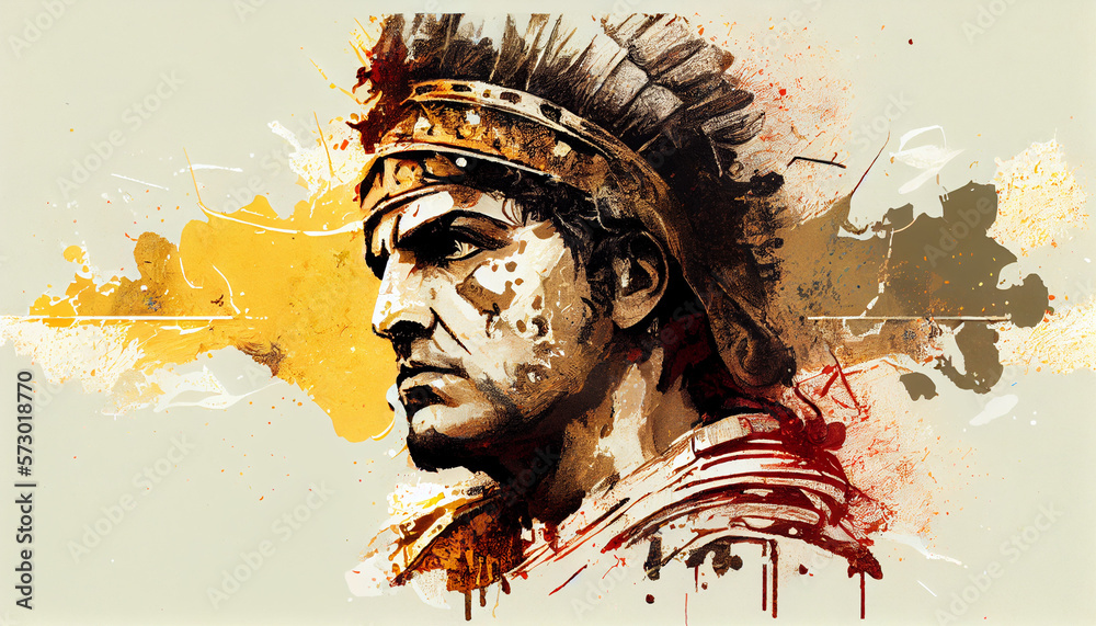 Portrait of roman emperor Gaius Julius Caesar. The Fall of the Roman ...