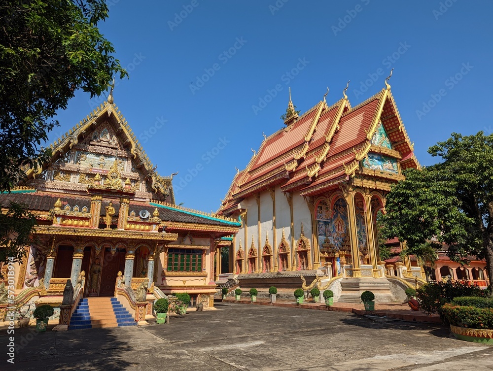 Naklejka premium Vat Sisangvone, Temple, Wat in Vientiane Laos, South East Asia. High quality photo