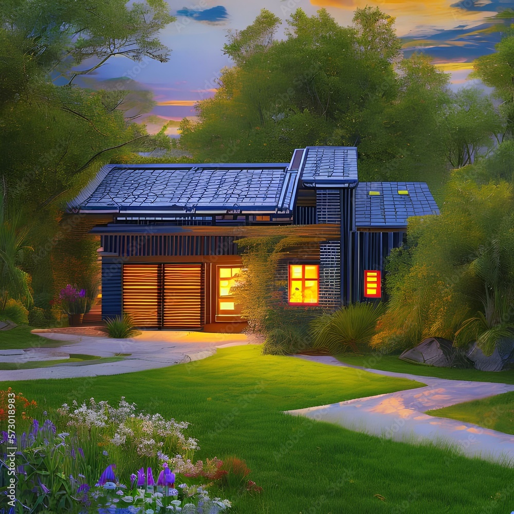 10 A house that is energy-efficient and sustainable, with a modern and minimalistic design 2_SwinIRGenerative AI 10 A house that is energy-efficient and sustainable, with a modern and minimalistic design 2_SwinIRGenerative AI