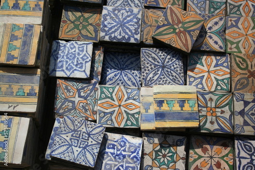 Detail of a mosaic tile in Morocco © Alex