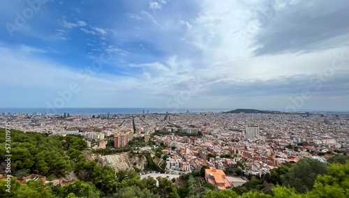 Barcelona skyline from Bunkers el Carmel, Catalonia, Spain