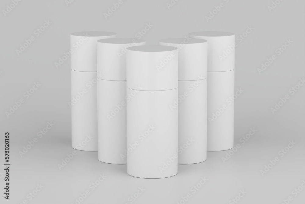 White Plastic Spray Deodorant Multiple Floating Bottle Mockup. 3D Rendering White Plastic Spray Deodorant Multiple Floating Bottle Mockup. 3D Rendering