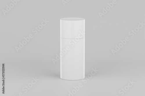 White Plastic Spray Deodorant Multiple Floating Bottle Mockup. 3D Rendering