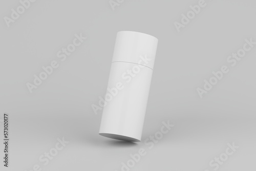 White Plastic Spray Deodorant Multiple Floating Bottle Mockup. 3D Rendering