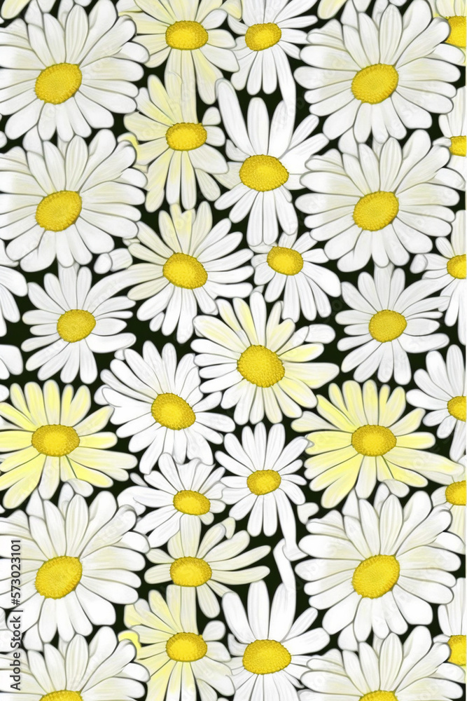 seamless pattern with camomiles seamless pattern with camomiles