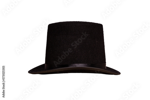 Magician hat isolated on white background .