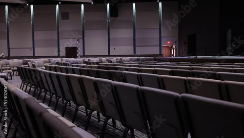 Empty Modern Church Seats